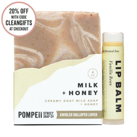 Milk & Honey Soap Bar + Lip Balm