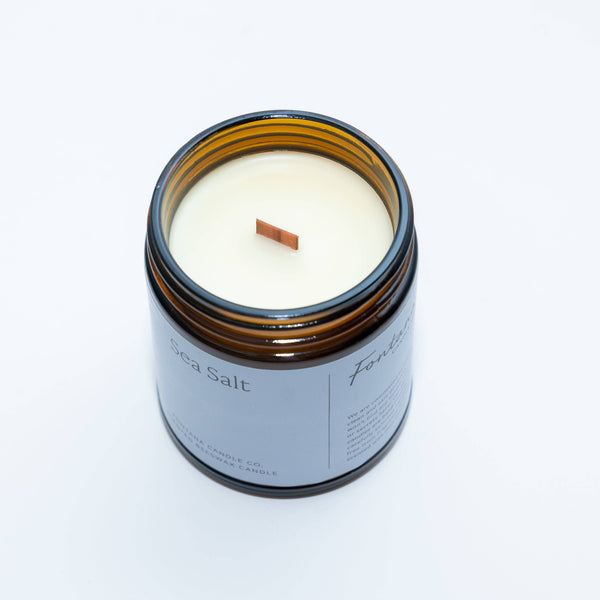 Sea Salt Essential Oil Beeswax Jar Candle: Non-Toxic