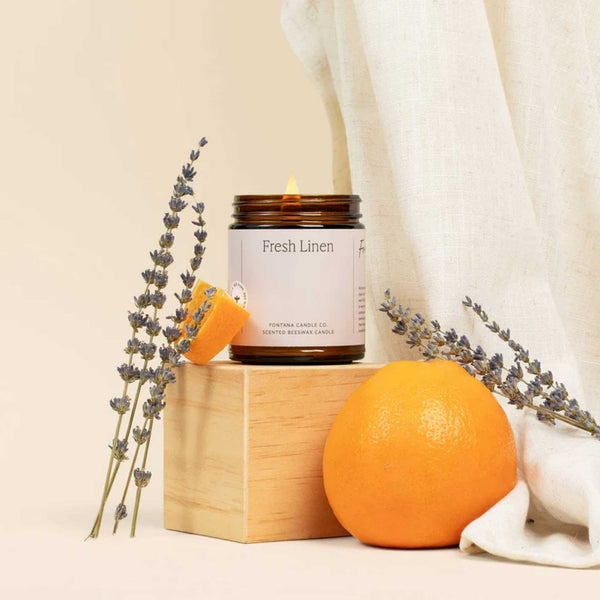 Fresh Linen Beeswax Candle