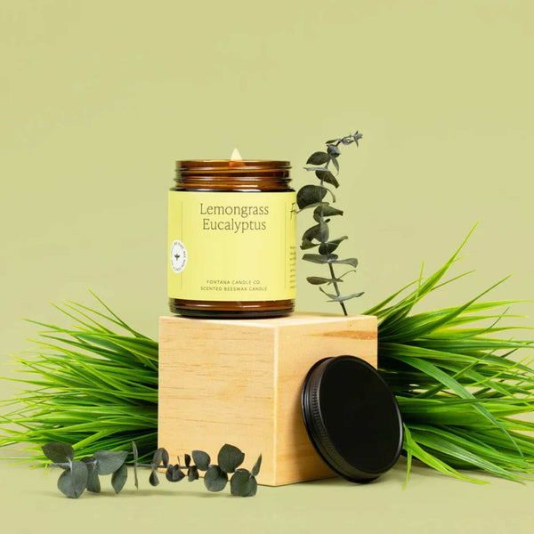 Lemongrass Eucalyptus Beeswax Candle