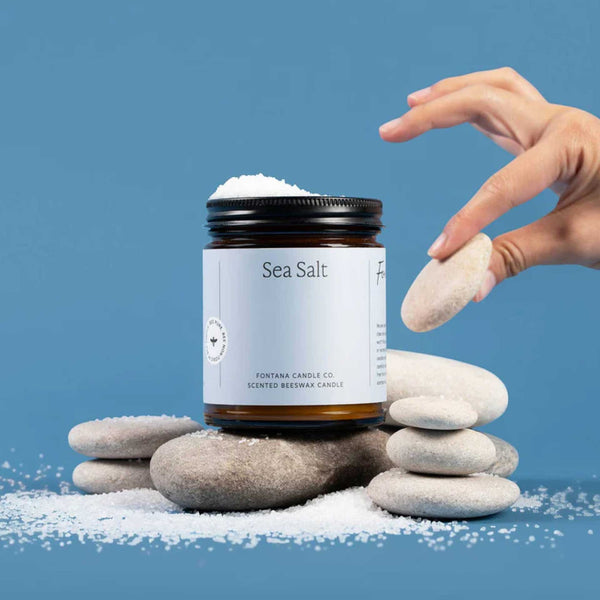 Sea Salt Beeswax Candle