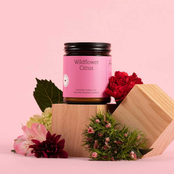 Wildflower Citrus Beeswax Candle