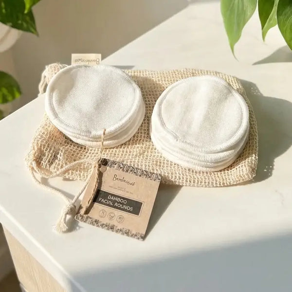 Reusable Bamboo Cotton Facial Rounds (Set of 10)
