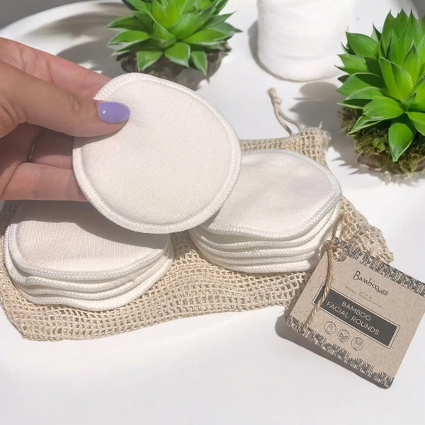 Reusable Bamboo Cotton Facial Rounds (Set of 10)