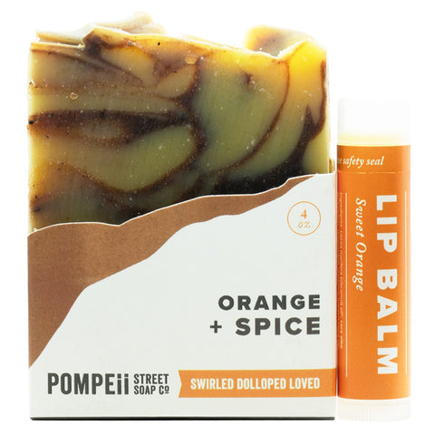 Orange Spice Soap Bar + Lip Balm