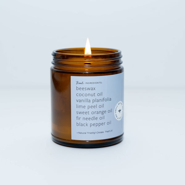 Sea Salt Essential Oil Beeswax Jar Candle: Non-Toxic